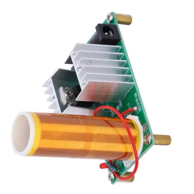 Imagen de Módulo de bobina Tesla, 15W DC 15 24V 2A DIY Mini altavoz plasma Kit electrónico Tesla Proyecto soldadura sin ensamblar