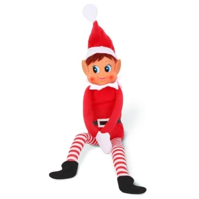 Imagen de Elves Behavin Badly 12 Pulgadas Rojo Pierna Larga Cuerpo Suave Cara &#039;Chica&#039; Elf con Sombrero
