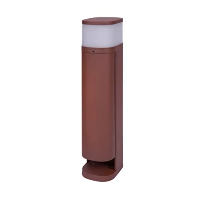 Imagen de BOLD 19479 Volo lámpara de jardín con enchufes y Tapa (Columna para Exteriores) Color óxido (2X Schuko IP44 luz bolardo Exteriores Incl. G9 máx. 28 Watt 470lm)