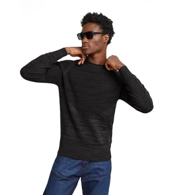 Imagen de G STAR 3D Biker R Knit Sudadera, Multicolor (Dk Black/Asfalt D25068 c259 7242), S para Hombre