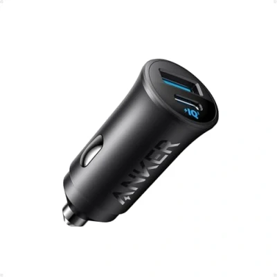 Imagen de Anker Cargador de Coche USB C, Adaptador Tipo C 2 Puertos 30 W, para iPhone con PowerIQ 3.0, 15/14/13/12 Series, Samsung Galaxy S23/S22/S21 iPad