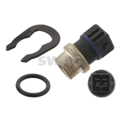 Imagen de SWAG 32 93 9142 Sensor de Temperatura del Refrigerante Azul negro con clip sujeción, junta VOLKSWAGEN: Golf 3, 4, TRANSPORTER 4 Bus