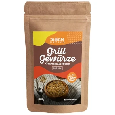 Imagen de Grillgewürzz Monte Nativo (250g) Schonend getrocknete Gewürze BBQ Aromatic und leckere Gewürzmischung ideal zum Grillen Grillgewürze Rub