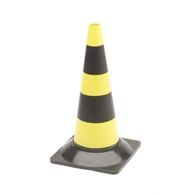 Imagen de Perel Cono de señalización, para la delimitación áreas, Negro/Amarillo, Uso recreativo, 50 cm