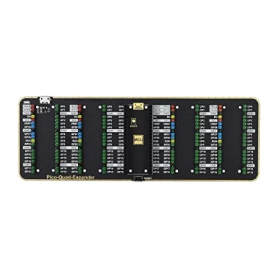 Imagen de Waveshare Quad GPIO Expander For Raspberry Pi Pico Four Sets of Male Headers Connecting More Expansion Modules USB Power Input Connector