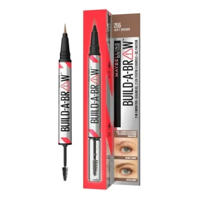 Imagen de L&#039;Oréal Maybelline New York Build A Brow 2 en 1 con Rotulador preciso y Gel Fijador de cejas, Tono: 262 Black Brown
