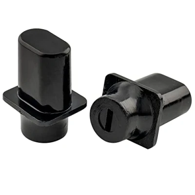 Imagen de Musiclily Pro Tamaño Pulgadas Top Hat Botón Selector Pastillas Tipo Telecaster de 3 Posiciones Switch Tips para Guitarra USA Fender Tele, Negro(2 Piezas)