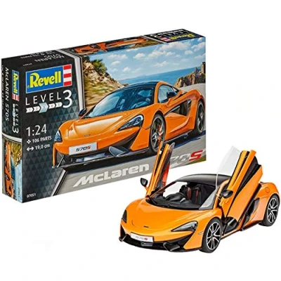 Imagen de Revell Coche Maqueta McLaren 570S, Kit Modelo, Escala 1:24 (07051), Multicolor, 19,0 cm de Largo
