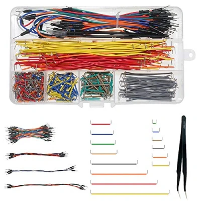 Imagen de WayinTop Breadboard Puentes de Alambre Kit, Forma U Jumper Wires 14 Longitud surtida + Alambres Flexibles Puente para Placa Pruebas