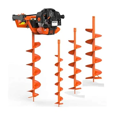 Imagen de FUXTEC Taladro de Tierra Ahoyador Gasolina, Motor 2 Tiempos FX EB152 3CV, 52CC con 3 Brocas 100/150/200mm