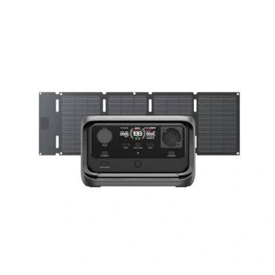 Imagen de EcoFlow Planta eléctrica portátil RIVER 3 Plus con panel solar 450W, batería LFP 286Wh, salida 1200W, autonomía de 16 horas para dispositivos