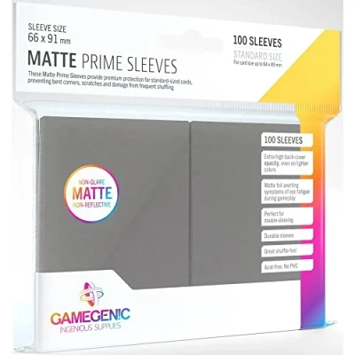 Imagen de Gamegenic GGS11037ML Matte Prime Sleeves (100 Pack), Dark Grey