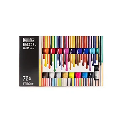 Imagen de Liquitex Basics Set de pintura acrílica Studio 72 colores, tubos 22 ml, colores surtidos, gama completa