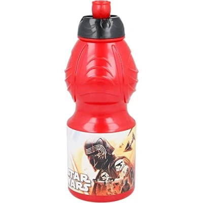 Imagen de ALMACENESADAN, 4940, Pack vuelta al cole, regalo navidad; compuesto por Botella sport 400ml multicolor, producto reutilizable, sin BPA; de la licencia (SW R)