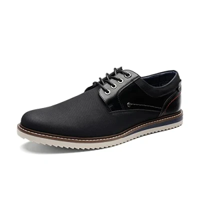Imagen de Bruno Marc Zapatos de Cordones Zapatillas Casual Oxfords Clásico Formales Derby para Hombre Negro SBOX2213M E Talla 40 (EUR)
