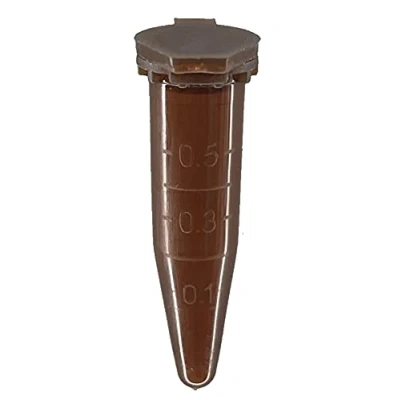 Imagen de MUHWA 1000 tubos de microcentrífuga graduados polipropileno con tapa a presión, microtubos capacidad 0,5 ml (marrón)