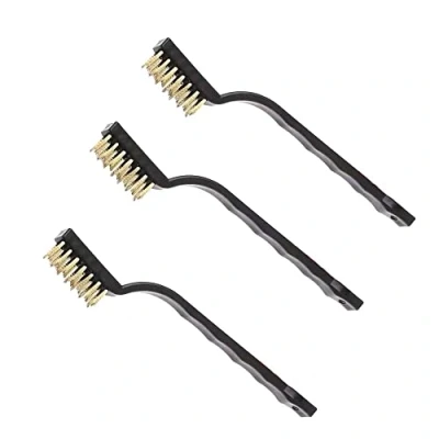 Imagen de Mini Cepillos de Latón, 3 Pcs Cepillo Alambre, Metalico, Pequeños Alambre Para Limpiar Escoria Soldadura, Suciedad Grasa, Óxido y Polvo