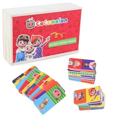 Imagen de Toyland® Cocomelon Juego de Rompecabezas dominó Madera Juguetes Tradicionales para niños pequeños Edad 3+
