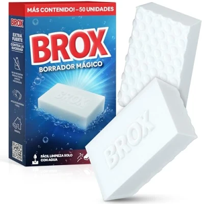 Imagen de Magic Eraser Sponge Erasers 50 unidades Esponja de melamina larga duración Borrador zapatillas, baño, ducha, limpiador pared Almohadillas limpieza espuma multisuperficie