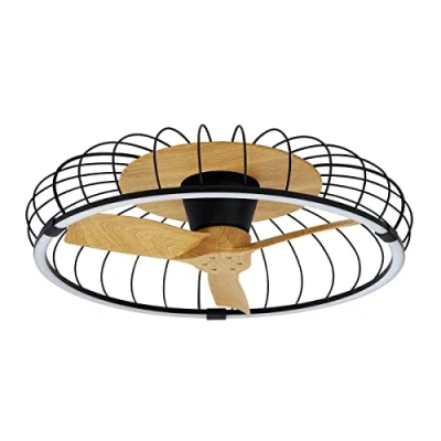 Imagen de MANTRA Ventilador modelo NATURE negro con motor DC led dimable