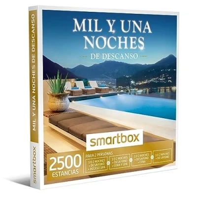 Imagen de Smartbox Caja Regalo para Hombre o Mujer Mil y una Noches de Descanso Ideas Regalos Originales 1 2 con Desayuno, SPA Cena Noche Personas