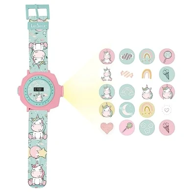 Imagen de LEXIBOOK Unicornio Reloj Correa Ajustable Pantalla Digital con 20 proyecciones de para Niños DMW050UNI