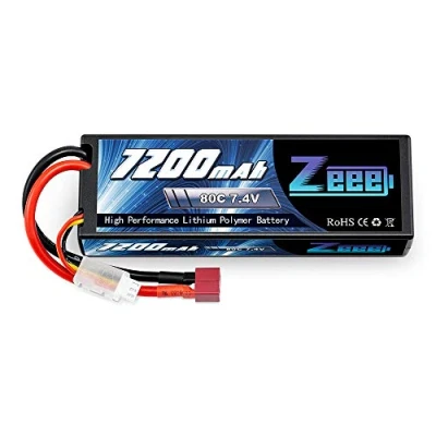 Imagen de Zeee 2S Lipo Batería 7.4V 80C 7200mAh Hardcase con Deans T Plug para RC Car Truck Boat Truggy Hobby