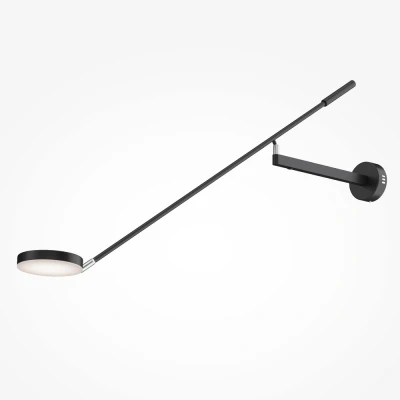Imagen de Maytoni aplique de pared LED Fad, negro, metal 100 cm regulable