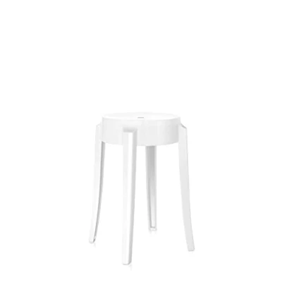 Imagen de Kartell Charles Ghost, Taburete Small, 46 x 39 26.5 cm, Negro, Set de 2