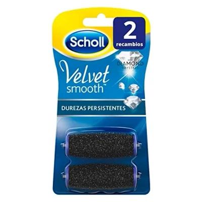 Imagen de Scholl Velvet Smooth, Recambio Lima para Pies, Durezas Persistentes, Negro, 2 Unidades