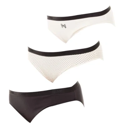 Imagen de Dim Pack Braguitas Algodón Les Pockets X3 Bragas, Multicolor (Easy Blue/White/Bow Print), XL Mujer (Pack de 3)