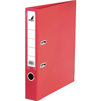 Imagen de Kangaro carpeta de plástico polipropileno 5 cm ancho DIN A4, color rojo (carpeta anillas, palanca, cartas)
