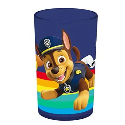 Imagen de p:os 29964049 Paw Patrol Vaso para niños con diseño de la Patrulla Canina, taza plástico reutilizable aprox. 250 ml capacidad, recipiente bebidas frías