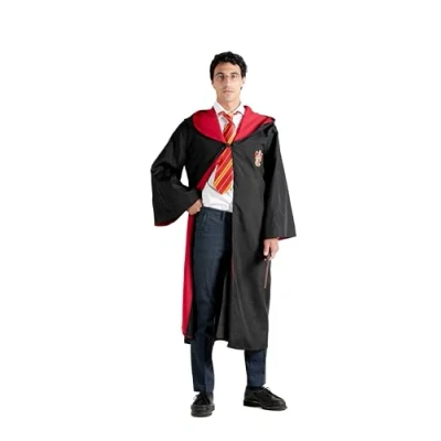 Imagen de Ciao Capa Sayo Gryffindor Deluxe original Harry Potter (Talla única adult) con emblema bordado y corbata