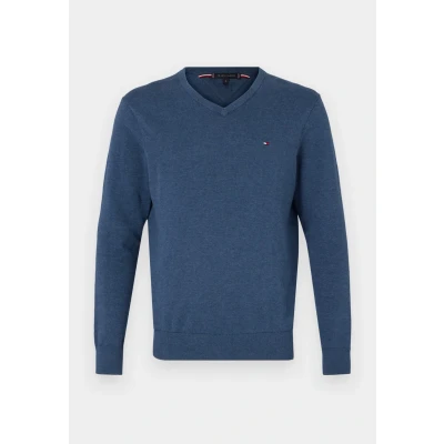 Imagen de Tommy Hilfiger Essential V NECK Jersey de punto, Hombre, Talla: Medium, Aegean sea heather