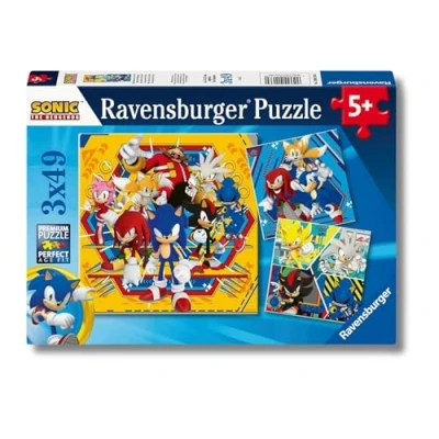 Imagen de Ravensburger puzzle Sonic, Superhéroes, DC, infantil, 3 puzzles de 49 piezas, para niños +5 años, Tamaño 21x21cm