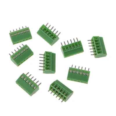 Imagen de 10 piezas 6Pin tornillo pieza B montado bloques de terminales conector paso 2,54mm