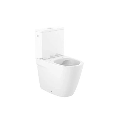 Imagen de Roca A342688000 Taza Rimless, Adosada Pared, Evacuacion Dual, Altura 420mm, Coleccion ONA, Blanco (Cisterna y Asiento No Incluido)