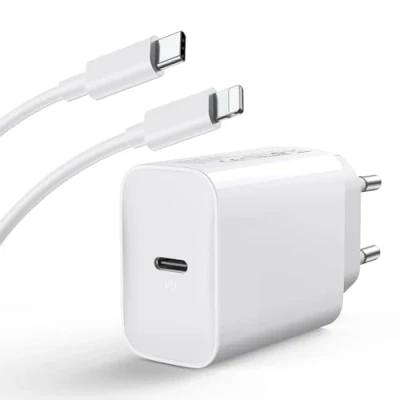 Imagen de Cargador Carga Rapida for iPhone 14/14 Pro/14 Pro Max/14 Plus 13 12 11 SE XR X XS 8 7, iPad Air Mini, AirPods, 30W USB C Carregador Rapido con 2M Cable USBC Rápida Cabezal Pared Charger Adaptador