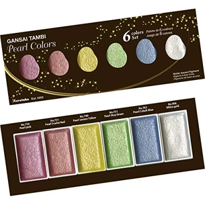 Imagen de Kuretake Set Acuarela ZIG GANSAI TAMBI (Colores Perla)