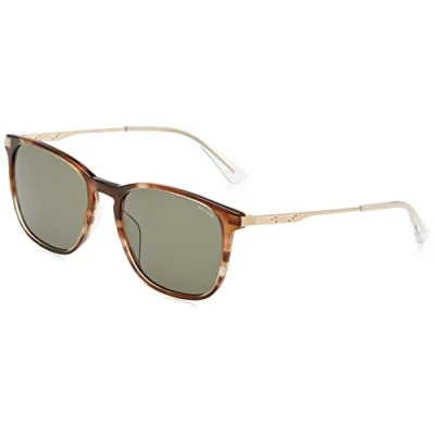 Imagen de POLICE SPLD47 Gafas, Shiny Striped Brown, 55 para Hombre