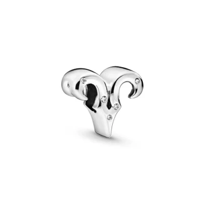 Imagen de Pandora Dije con diseño del signo Aries en plata de ley circonitas cúbicas transparentes