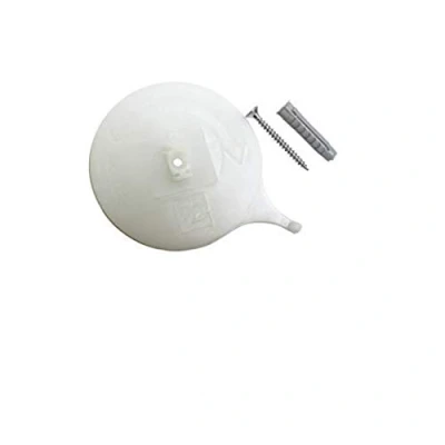 Imagen de GARDINIA Soporte de techo para riel cortina aluminio, 3 rieles, Blanco, 2 piezas