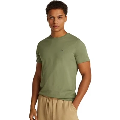 Imagen de Tommy Jeans Camiseta de Manga Corta Hombre Jersey tee Slim Fit, Verde (Aruba Green), XXS