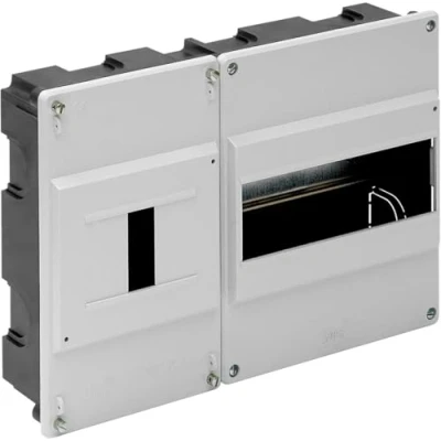 Imagen de Caja empotrar hasta 8 elementos 277 x 188 55 mm, ideal para organizar y proteger conexiones eléctricas.