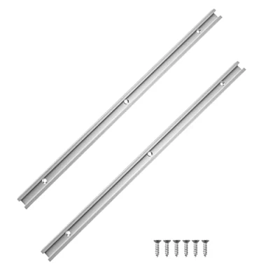 Imagen de Track T Slot, 2pcs Ranura Aluminio, Type Slot Mitre herramienta, carpintería Carril inglete, Aleación, para Sierra de mesa con 3 Tornillos Herramientas