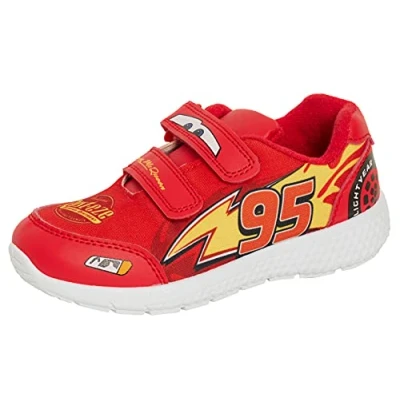 Imagen de Disney Cars Zapatillas deportivas para niños, diseño Lightning McQueen, fáciles de sujetar, Red, 32 EU