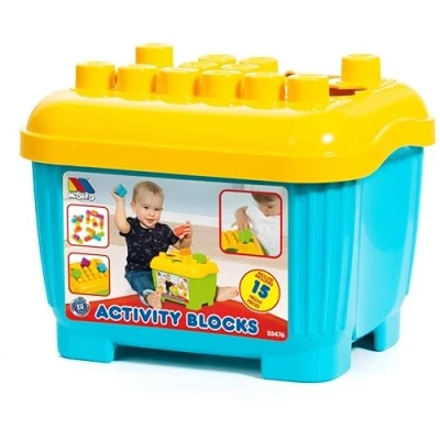 Imagen de Molto Caja Actividades 15 Piezas, Puzzles y Bloques Juego de Blandos Construcción Juguetes Sensoriales para Bebes Educativos Niños +12 Meses