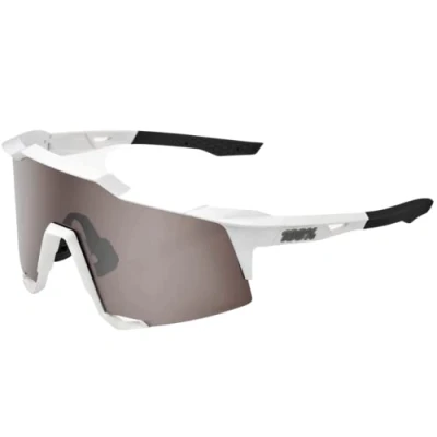 Imagen de 100% SPEEDCRAFT Matte White Hiper Silver Multilayer Mirror Lens, Adultos Unisex, Multicolor, Estandar