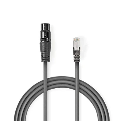 Imagen de Nedis Cable Adaptador DMX XLR de 3 Pines Hembra RJ45 Mac